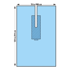Halyard Surgical Drape U-Drape 80 W X 124 L Inch Sterile, 16/CS