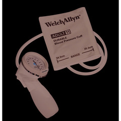Welch Allyn Aneroid Sphygmomanometer Tycos&reg; Palm Style Hand Held 1-Tube Adult Arm