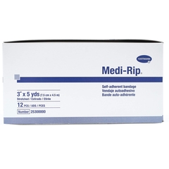 Hartmann Cohesive Bandage Medi-Rip 3 Inch X 5 Yard Standard Compression Self-adherent Closure Tan NonSterile, 96/CS