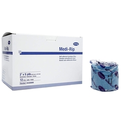 Hartmann Cohesive Bandage Medi-Rip 2 Inch X 5 Yard Standard Compression Self-adherent Closure Blue NonSterile, 96/CS