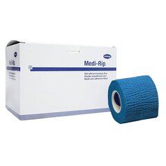 Hartmann Cohesive Bandage Medi-Rip 3 Inch X 5 Yard Standard Compression Self-adherent Closure Blue NonSterile, 96/CS