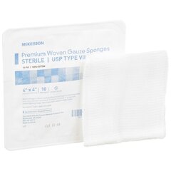 McKesson Sponge Dressing Medi-Pak Performance Plus Cotton Gauze 12-Ply 4