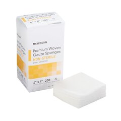 McKesson Gauze Sponge Woven Cotton 8-Ply 4 x 4