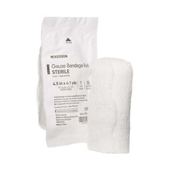 McKesson Fluff Bandage Roll McKesson 4-1/2 Inch X 4-1/10 Yard 6-Ply Sterile 1 per Pack