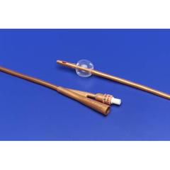 Cardinal Health Foley Catheter Dover 2-Way Standard Tip 30 cc Balloon 24 Fr. Silicone Coated Latex, 10 EA/BX