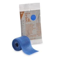 3M Cast Tape 3M™ Scotchcast™ Soft Cast 2 Inch X 12 Foot Fiberglass Blue, 10/CS