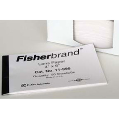Fisher Scientific Paper, Lens 4 L X 6 W Inch, Booklet, 50 Sheet Cleaning Glass Lenses, 50/BO, 12BO/PK