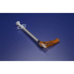 Smiths Medical Syringe with Hypodermic Needle Needle-Pro&reg; 1 mL 27 Gauge 1/2 Inch Detachable Needle Hinged Safety Needle, 50 EA/BX, 8BX/CS