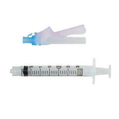 BD Syringe with Hypodermic Needle Eclipse 3 mL 23 Gauge 1 Inch Detachable Needle Hinged Safety Needle