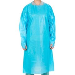 MON449964CS - Cardinal - Over-the-Head Protective Procedure Gown One Size Fits Most Blue NonSterile Disposable, 75 EA/CS