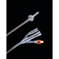 Bard Medical Foley Catheter Lubri-Sil&reg; 3-Way Standard Tip 30 cc Balloon 20 Fr. Antimicrobial Hydrogel Coated Silicone, 12/CS
