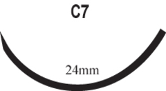 Surgical Specialties Absorbable Suture with Needle LOOK Plain Gut C-7 3/8 Circle Reverse Cutting Needle Size 3 - 0