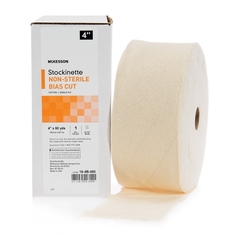 McKesson Bias Cut Stockinette Cotton 4 Inch X 50 Yard Size 1 Beige NonSterile, 10/CS