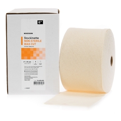 McKesson Bias Cut Stockinette Cotton 6 Inch X 50 Yard Size 2 Beige NonSterile, 1/RL