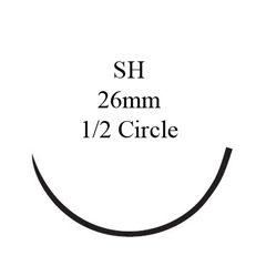 J & J Healthcare Systems Absorbable Antibacterial Suture with Needle Coated Vicryl Plus Polyglactin 910 with Irgacare MP Antibacterial Suture SH 1/2 Circle Taper Point Needle Size 3 - 0 Braided
