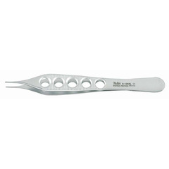 Integra LifeSciences Tissue Forceps Miltex&reg; Adson 4-3/4 Inch Length OR Grade German Stainless Steel NonSterile NonLocking Fenestrated Thumb Handle Straight Tips with 1 X 2 Teeth