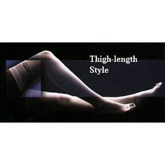 Alba Healthcare Anti-embolism Stockings Lifespan Thigh-high Large, Long White Inspection Toe, 12 EA/BX