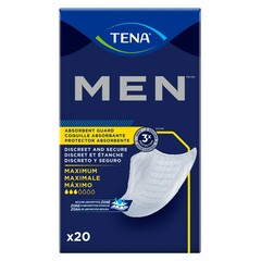 Essity Bladder Control Pad TENA&reg; Men™ Maximum 8 Inch Length Heavy Absorbency Dry-Fast Core™ One Size Fits Most