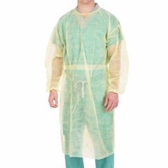 Cardinal Health Protective Procedure Gown, One Size Fits Most, Yellow, NonSterile, Not Rated, Disposable