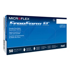 Microflex Medical Exam Glove FreeForm&reg; EC 2X-Large NonSterile Nitrile Extended Cuff Length Textured Fingertips Blue Not Rated, 10/CS