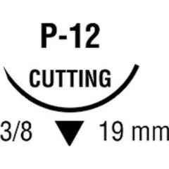 Covidien Absorbable Suture with Needle Polysorb™ Polyester P-12 3/8 Circle Precision Reverse Cutting Needle Size 4-0 Braided, 36/BX