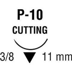 Covidien Nonabsorbable Suture with Needle Monosof™~Dermalon™ Nylon P-10 3/8 Circle Precision Reverse Cutting Needle Size 6 - 0 Monofilament