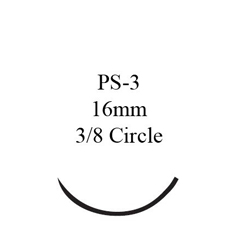 J & J Healthcare Systems Nonabsorbable Suture with Needle Prolene™ Polypropylene PS-3 3/8 Circle Precision Reverse Cutting Needle Size 6 - 0 Monofilament