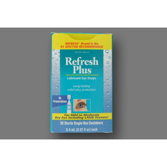 Allergan Pharmaceutical Eye Lubricant Refresh Plus 0.1 oz. Eye Drops, 50/CT