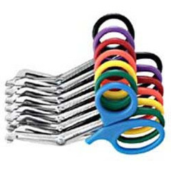 Integra LifeSciences Bandage Scissors Miltex&reg; Universal 7-1/2 Inch Length OR Grade German Stainless Steel / Plastic NonSterile Finger Ring Handle Angled Blunt Tip / Blunt Tip, 1/EA