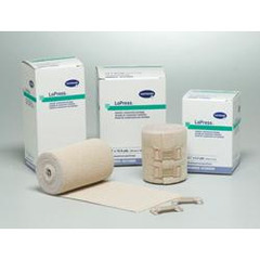 Hartmann Elastic Bandage LoPress 4-7/10 Inch X 5-2/5 Yard Standard Compression Clip Detached Closure Tan NonSterile, 12BX/CS