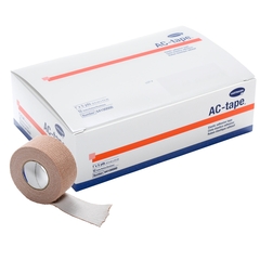 Hartmann Athletic Tape AC-tape Mid-Strength Adhesive Cotton 1 Inch X 5 Yard Tan NonSterile, 12/BX