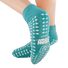 PBE Slipper Socks Pillow Paws&reg; Large, Teal, 48PR/CS