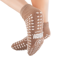 PBE Slipper Socks Pillow Paws&reg; Adult XL, Tan, 1 Pair