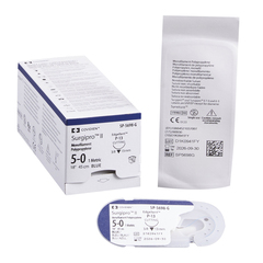 Covidien Nonabsorbable Suture with Needle Surgipro™ II Polypropylene P-13 3/8 Circle Precision Reverse Cutting Needle Size 5 - 0 Monofilament