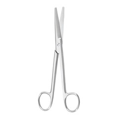 McKesson Dissecting Scissors Argent™ Mayo 5-1/2 Inch Length OR / Surgical Grade German Stainless Steel NonSterile Finger Ring Handle Curved, Beveled Blunt Tip / Blunt Tip, 1/EA