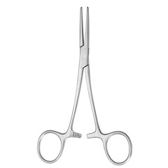 McKesson Hemostatic Forceps Argent™ Halsted-Mosquito 5 Inch Length Surgical Grade Stainless Steel NonSterile Ratchet Lock Finger Ring Handle Straight