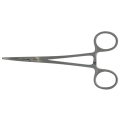 McKesson Hemostatic Forceps Argent™ Crile 5-1/2 Inch Length Surgical Grade Stainless Steel NonSterile Ratchet Lock Finger Ring Handle Curved