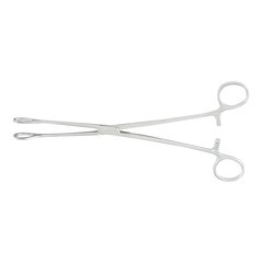 McKesson Sponge Forceps Argent™ Foerster 9-1/2 Inch Length Surgical Grade Stainless Steel NonSterile Ratchet Lock Finger Ring Handle Straight Serrated Tips, 1/EA