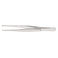 McKesson Tissue Forceps Argent™ 5 Inch Length Surgical Grade Stainless Steel NonSterile NonLocking Thumb Handle 2 X 2 Teeth