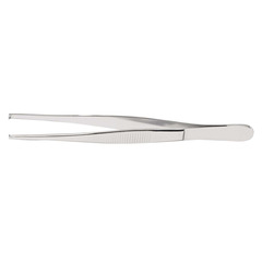 McKesson Tissue Forceps Argent™ 5-1/2 Inch Length Surgical Grade Stainless Steel NonSterile NonLocking Thumb Handle 1 X 2 Teeth