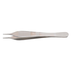 McKesson Dressing Forceps Argent™ Adson 4-3/4 Inch Length Surgical Grade Stainless Steel NonSterile NonLocking Thumb Handle Straight Delicate, Serrated Tips