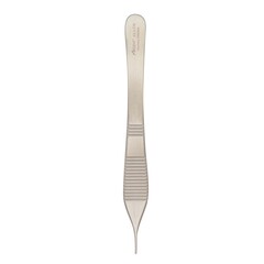 McKesson Tissue Forceps Argent™ Adson 4-3/4 Inch Length Surgical Grade Stainless Steel NonSterile NonLocking Thumb Handle Straight Delicate, 1 X 2 Teeth