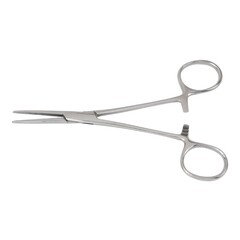 McKesson Hemostatic Forceps Crile 6-1/4 Inch Length Office Grade Stainless Steel NonSterile Ratchet Lock Finger Ring Handle Straight
