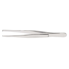 McKesson Tissue Forceps 5-1/2 Inch Length Office Grade Stainless Steel NonSterile NonLocking Thumb Handle 1 X 2 Teeth
