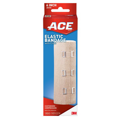 3M Elastic Bandage ACE™ 6 Inch X 4-1/2 Foot Clip Detached Closure
