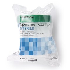 McKesson General Purpose Specimen Container Medi-Pak&reg; High Density Polyethylene Screw-On 4 oz. / 120 cc Sterile, 100EA/CS