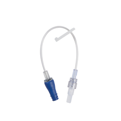 ICU Medical IV Extension Set Bravo 24&reg; Needle-Free Port Mini Bore 7 Inch Tubing Without Filter