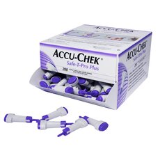 Roche Diagnostics Lancet Accu-Chek&reg; Safe-T-Pro™ Plus 1.3 mm, 1.8 mm, 2.3 mm, 200EA/BX