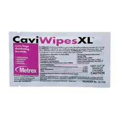Metrex Research CaviWipes Surface Disinfectant Premoistened Alcohol Based Wipe Individual Packet Disposable Alcohol Scent NonSterile, 1/EA