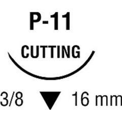 Covidien Nonabsorbable Suture with Needle Surgipro™ II Polypropylene P-11 3/8 Circle Precision Reverse Cutting Needle Size 6 - 0 Monofilament